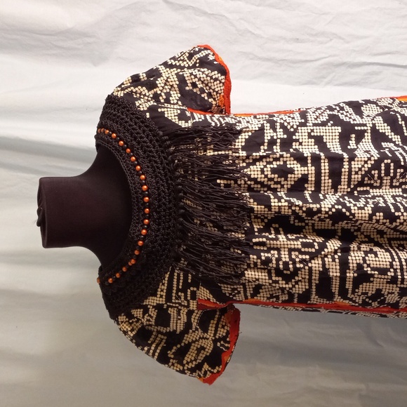 Floreat by Anthropologie XS Dress Fringe Beaded Crochet Embroidered - Picture 5 of 12